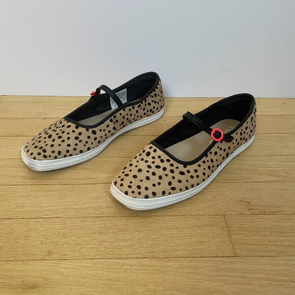 Keds mary jane flats - animal print on real cow hair fur Women's size 8.5 medium - Picture 5 of 7